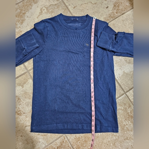 Vintage Abercrombie & Fitch Blue Pullover Men Medium Muscle Blue Preppy Classic - Picture 5 of 6